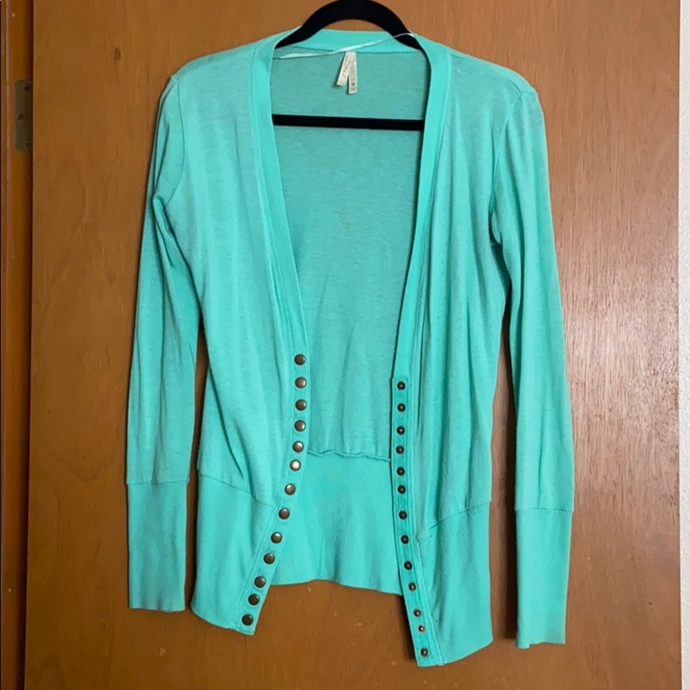 Teal cardigan